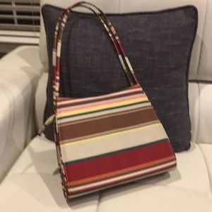 Canvas striped purse